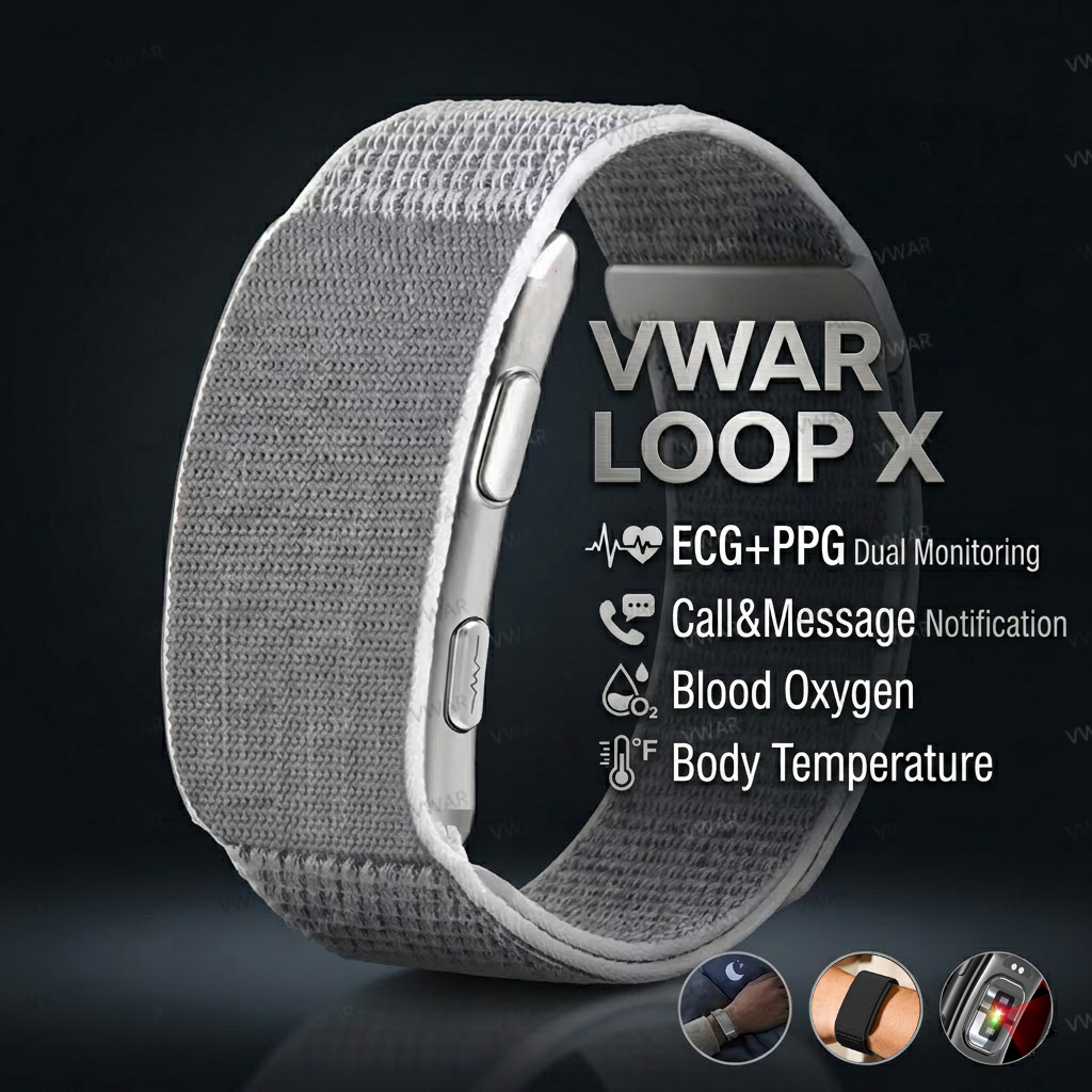 Xbody Health & Wellness Wayne Nj - VWAR Loop X ECG สร้อยข้อมืออัจฉริยะอัตราการเต้นของหัวใจความดันโลหิตกันน้ำกีฬาฟิตเนสติดตาม 2026