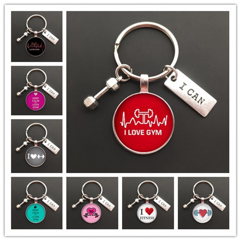 Health Wellness Gifts - ใหม่ Force กีฬา Dumbbell พวงกุญแจ Charm