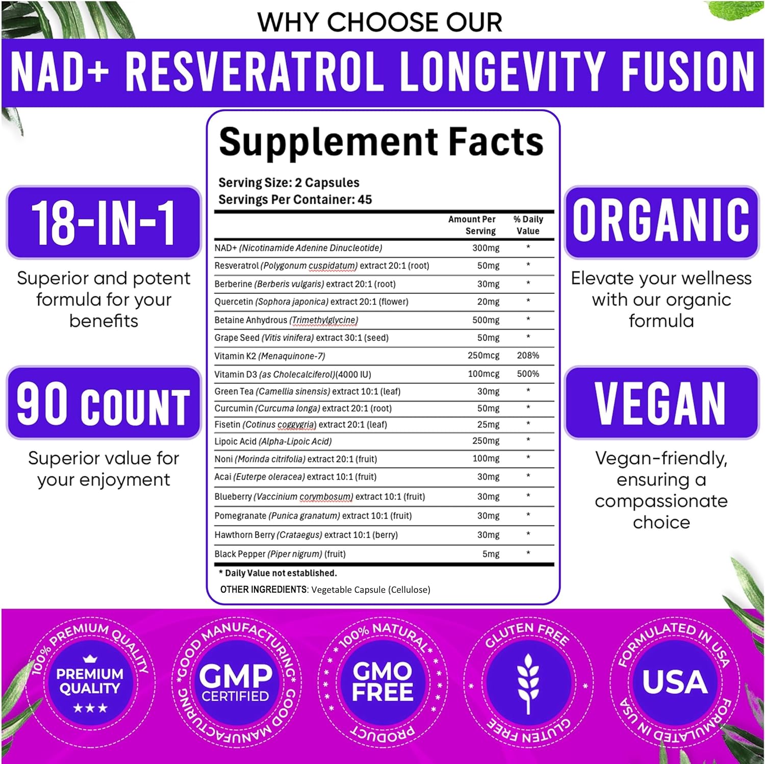 อาหารเสริมน.เอ็นเอดี 90 ชิ้น - - Longevity Health & Wellness Hotel บทวิจารณ์และราคา