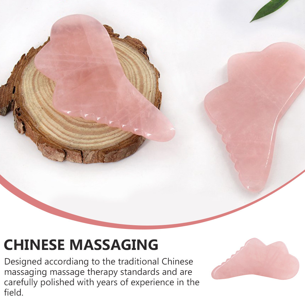 แผ่นขูดหน้าหยกสีชมพู 1 ชิ้น อุ - Jade Gua Sha Tool บทวิจารณ์และราคา