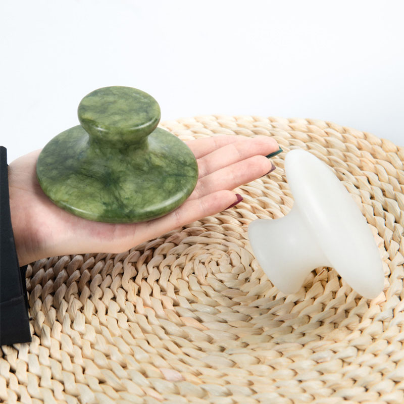 เครื่องนวดหัวเห็ดหยกธรรมชาติขน - Jade Gua Sha Tool บทวิจารณ์และราคา