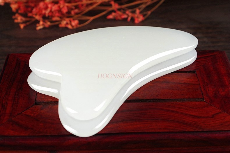 2 ชิ้นหยกธรรมชาติกระดานโกนหนวด - Jade Gua Sha Tool บทวิจารณ์และราคา