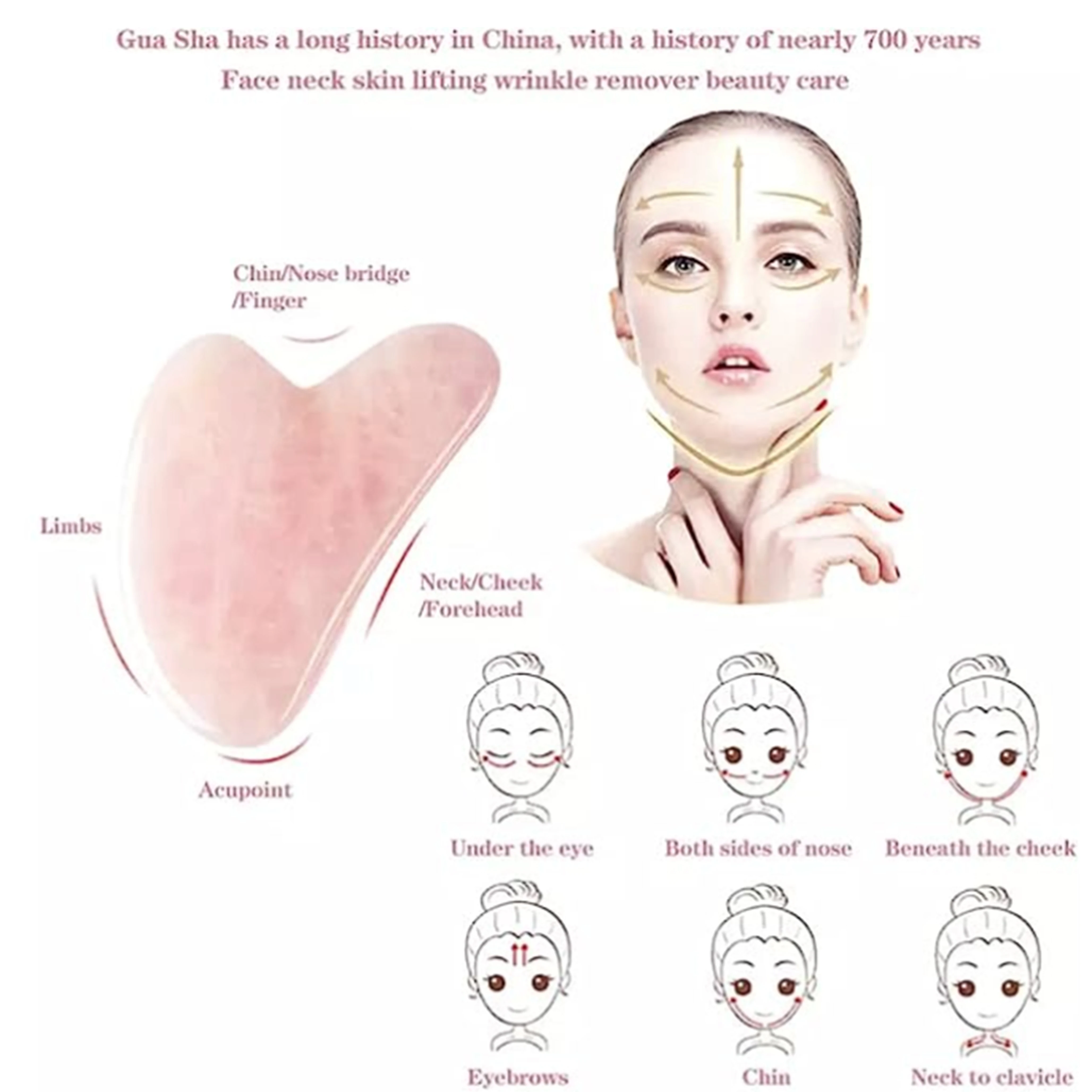 กัวซาโรสควอตซ์สำหรับนวดหน้า เค - Jade Gua Sha Tool บทวิจารณ์และราคา
