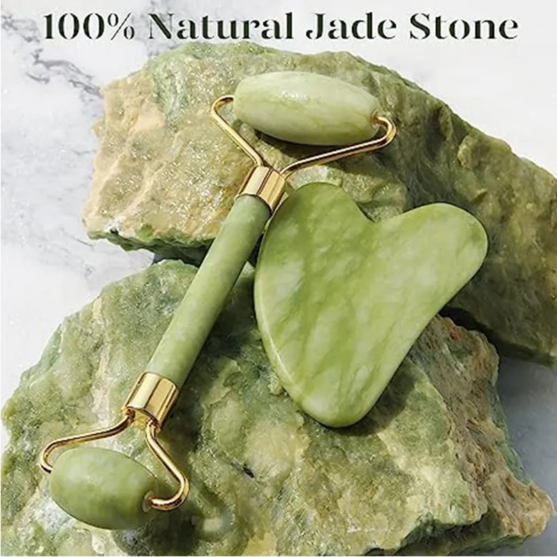 ลูกกลิ้งหยกธรรมชาติ Gua Sha ชุ - Jade Gua Sha Tool บทวิจารณ์และราคา