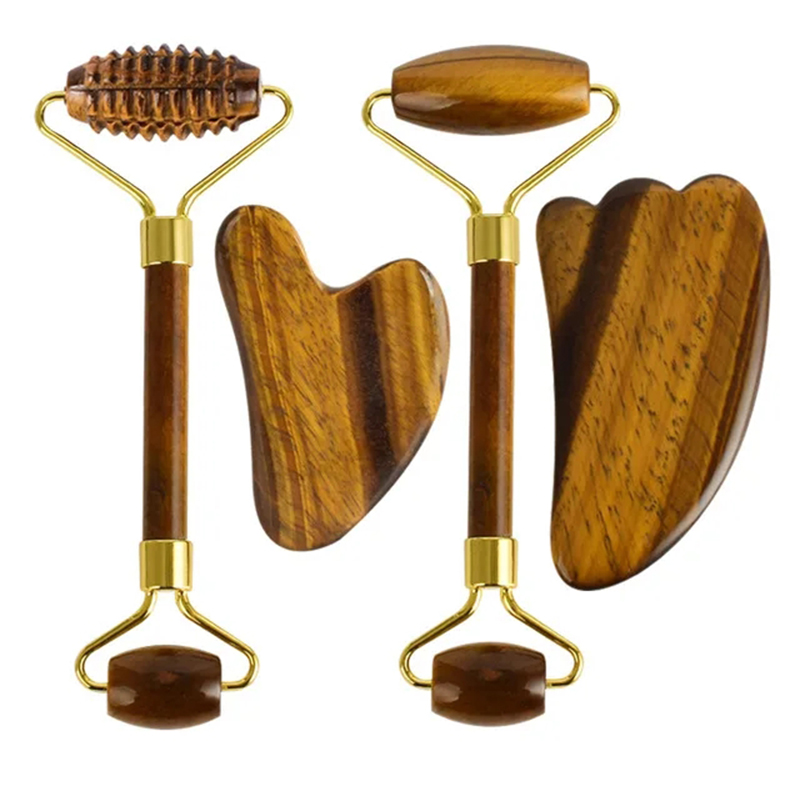 ธรรมชาติ Tiger Eye Jade Roller - Jade Gua Sha Tool บทวิจารณ์และราคา