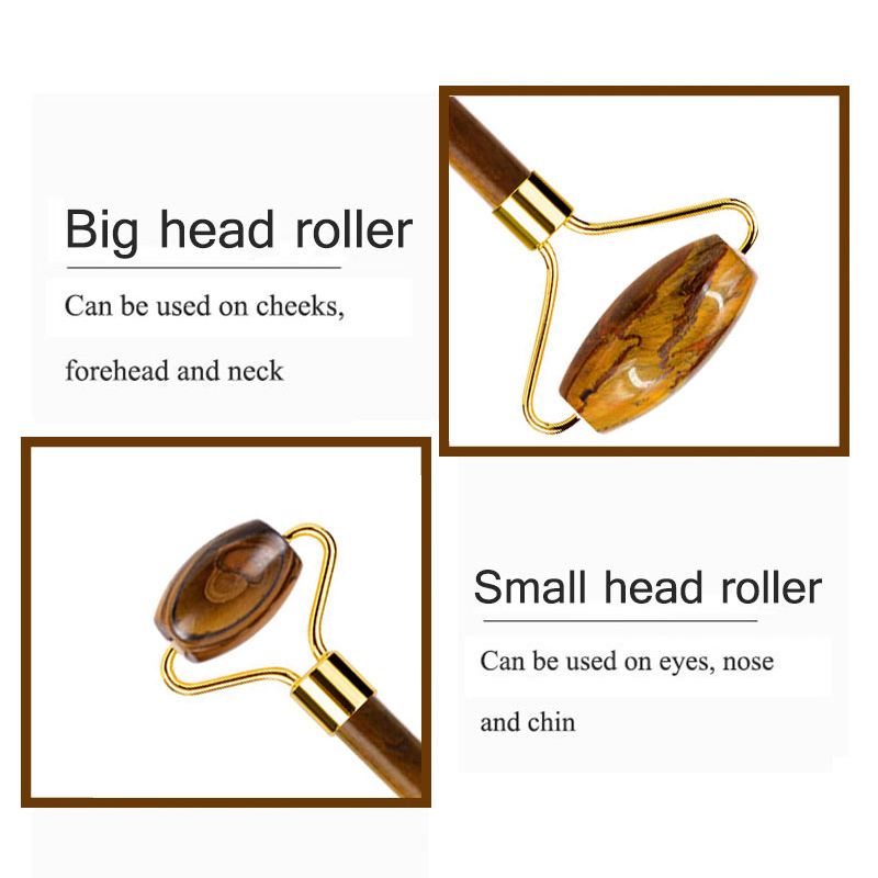 ธรรมชาติ Tiger Eye Jade Roller - Jade Gua Sha Tool บทวิจารณ์และราคา