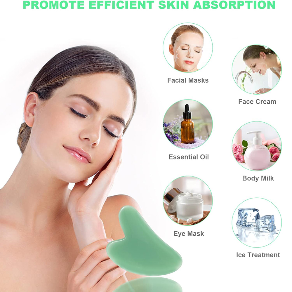 1PCS แก้วธรรมชาติหยกขูด Guasha - Jade Gua Sha Tool บทวิจารณ์และราคา
