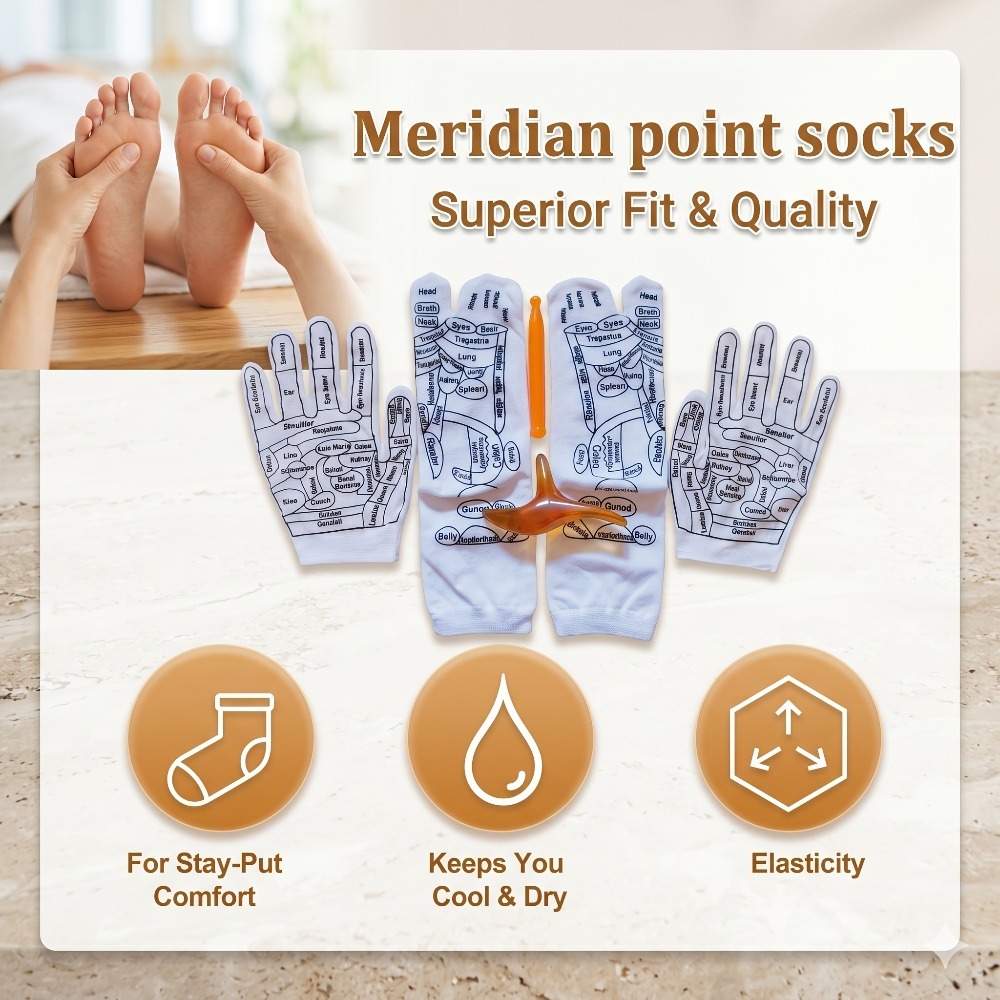 ถุงมือกดจุดฝังเข็ม แผนภูมิการน - Health Wellness Kit บทวิจารณ์และราคา