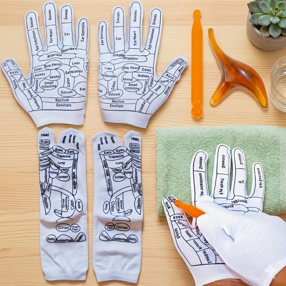 ถุงมือกดจุดฝังเข็ม แผนภูมิการน - Health Wellness Kit บทวิจารณ์และราคา