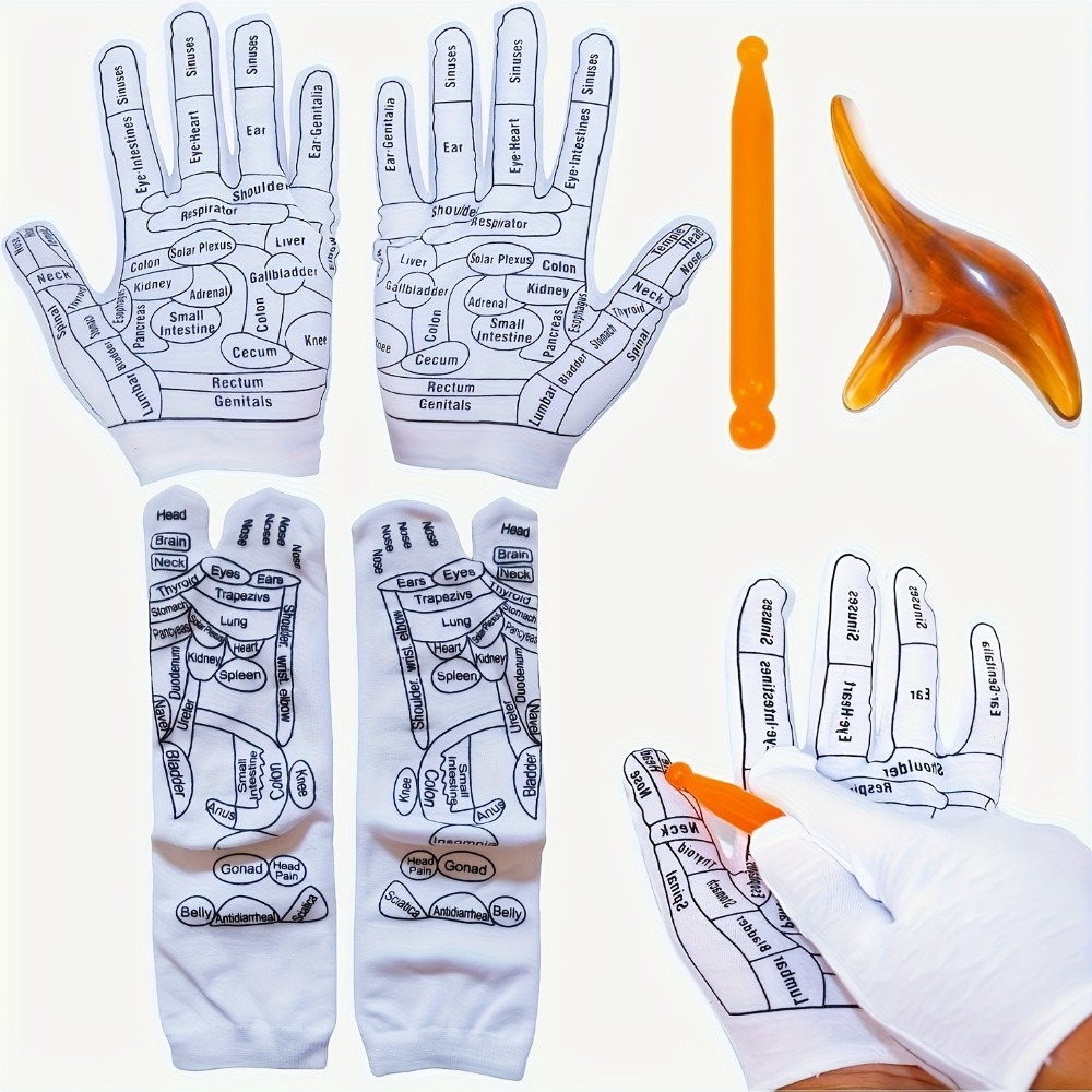 ถุงมือกดจุดฝังเข็ม แผนภูมิการน - Health Wellness Kit บทวิจารณ์และราคา