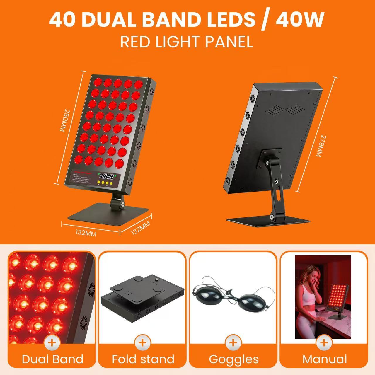 แผงไฟ LED สีแดง 200W สำหรับบำบ - Red Light Therapy Device บทวิจารณ์และราคา