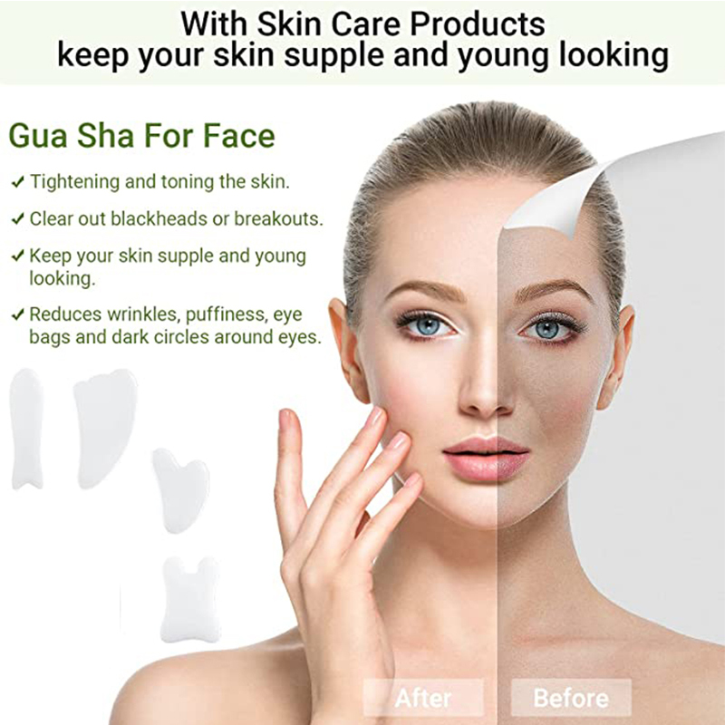 กระดานหยกขาวธรรมชาติแผ่นหินหยก - Jade Gua Sha Tool บทวิจารณ์และราคา