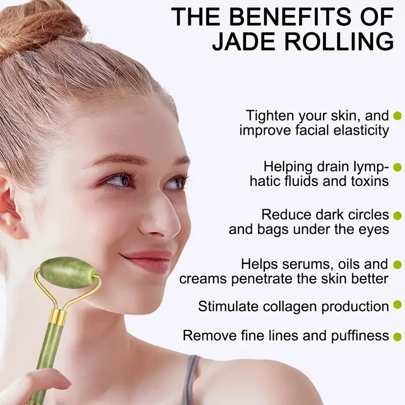 ลูกกลิ้งหยกธรรมชาติ กัวซา หินธ - Jade Gua Sha Tool บทวิจารณ์และราคา